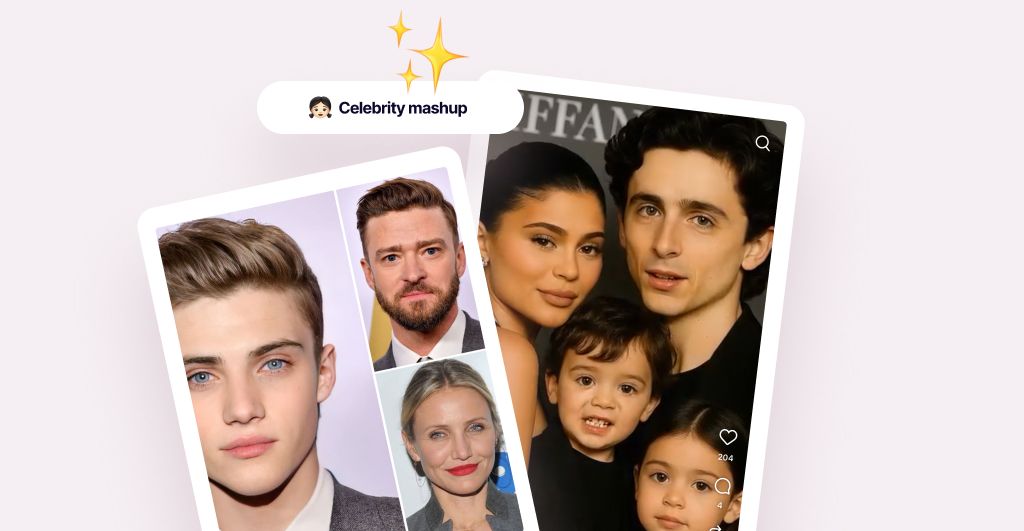 AI-generated future baby face prediction from celebrity mashup and AI baby generator