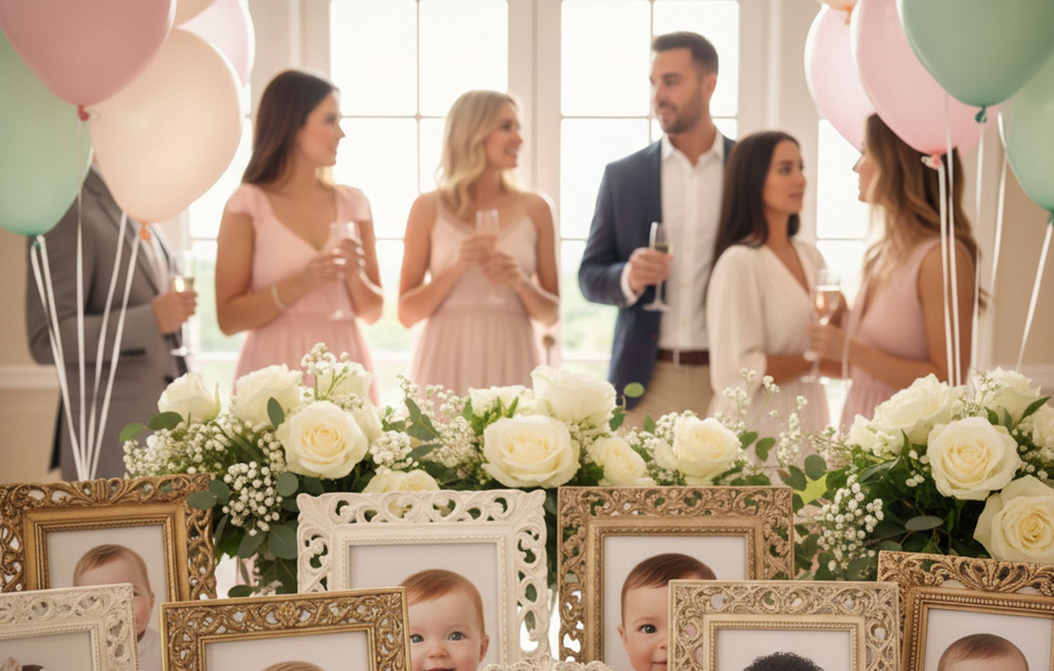 Portrait Future Baby AI Baby Shower Idea