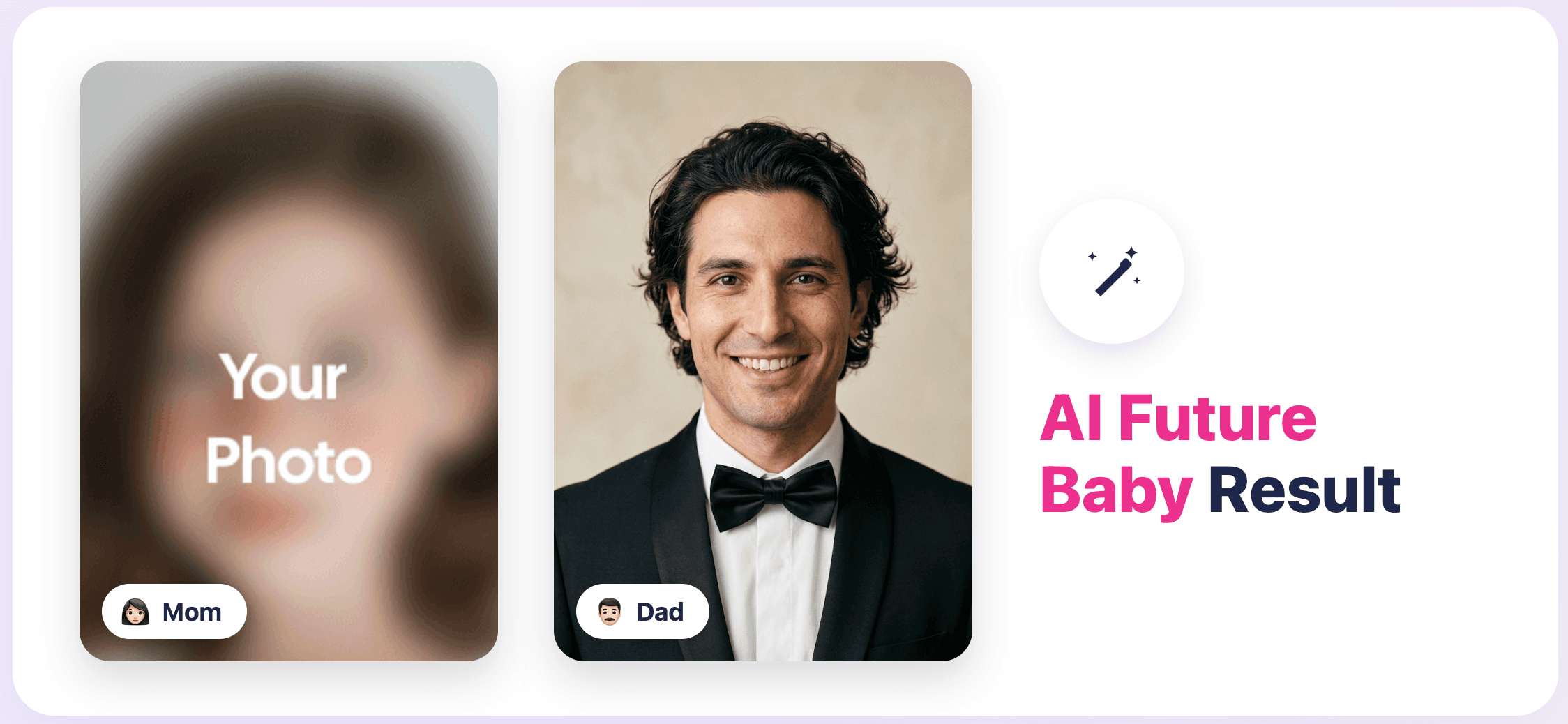 Ergebnis eines künftigen KI-Babys aus einem Promi-Mashup