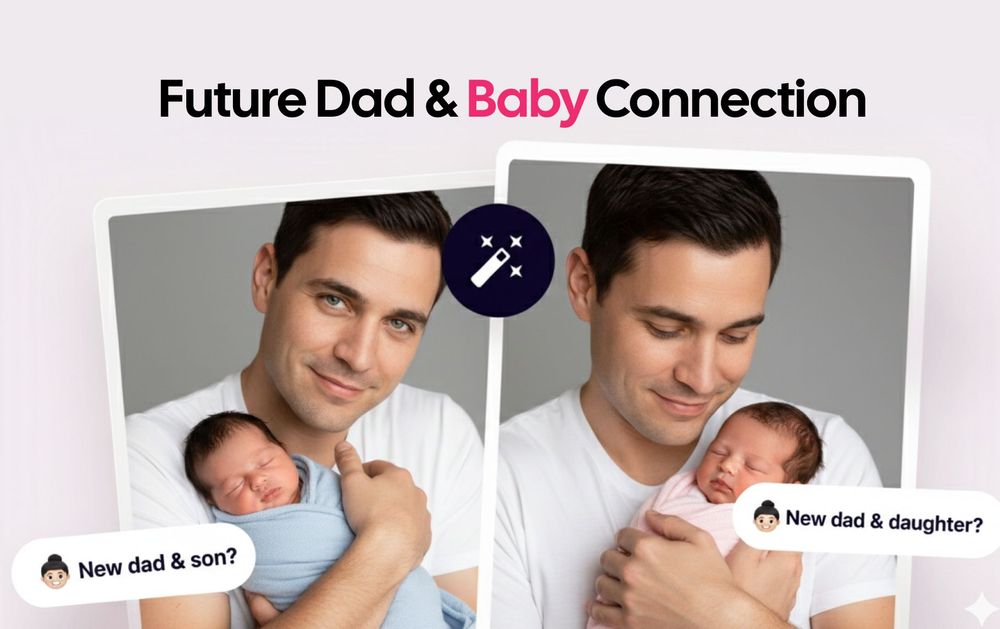 How AI Baby Generator Creates Connection between Future Dad and Baby