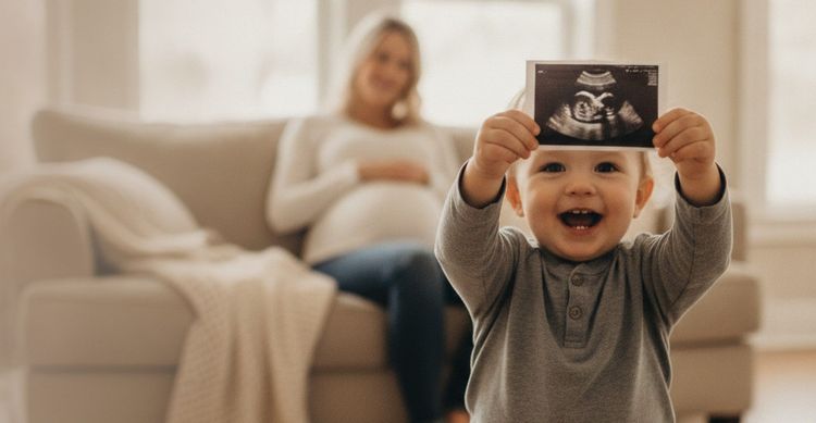 Zweites Baby verkünden: Ideen mit dem Geschwisterkind
